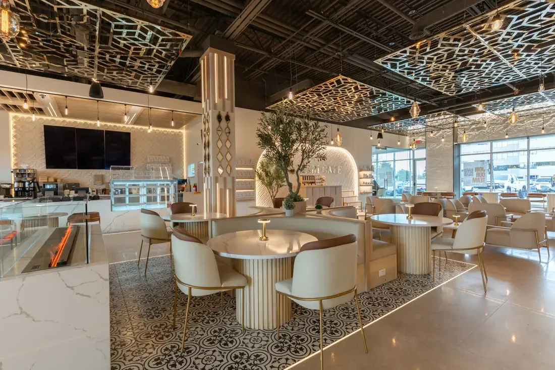 Inside an Emari café
